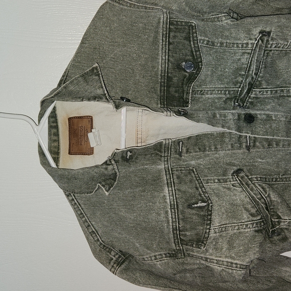 VINTAGE Functional Palmetto's Clothing crop Jean jacket Size S - Picture 4 of 7